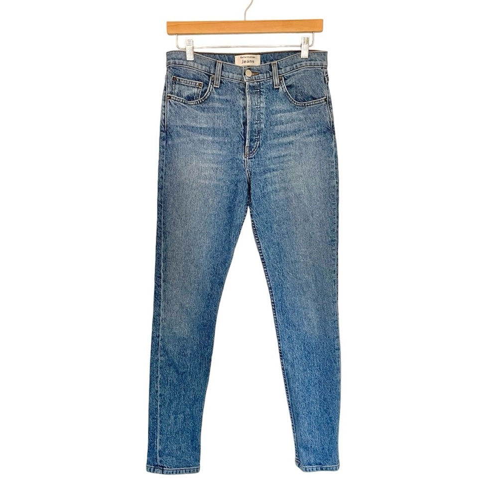 Reformation Serena High Waist Skinny Jeans Maya Wash Medium Blue 28